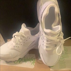 White huarache sneakers